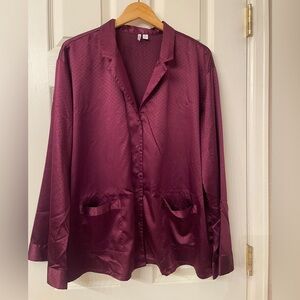 Nordstrom Deep Purple Women's PJ Top Silky.‎